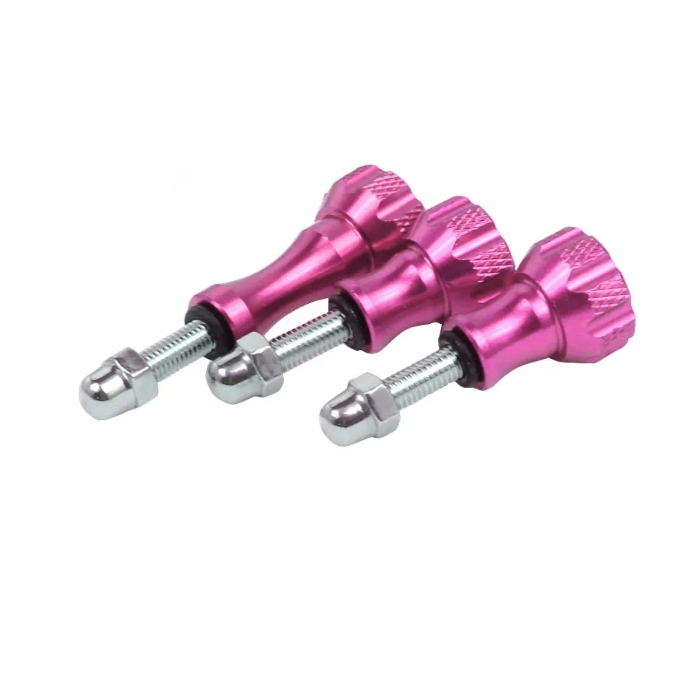 Bgning 3pcs cnc aluminium lange kurze daumen knopf schraube mutter adapters ch rauben schwarz für gopro hero 12 11 10 9 dji sjcam yi 4k stecker – Detail 29