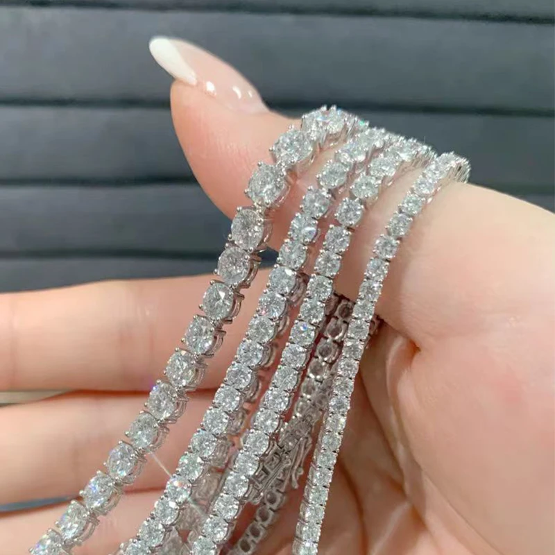 

Morganite tennis bracelet, 8.9CT to 30CT, lab-created morganite for women, 18K white gold plated, 925 silver, 4mm, D color, VVS1