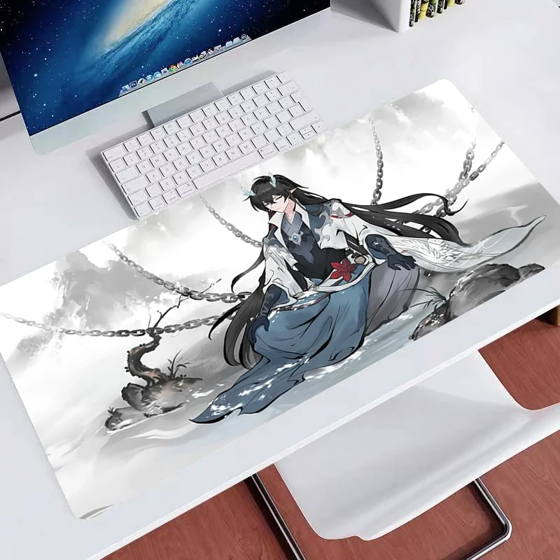 Mouse Pad Gaming Honkai Star Rail Dan Heng Computer Mousepad Playmat Natural Rubber Office Carpet Computer Mice Pad