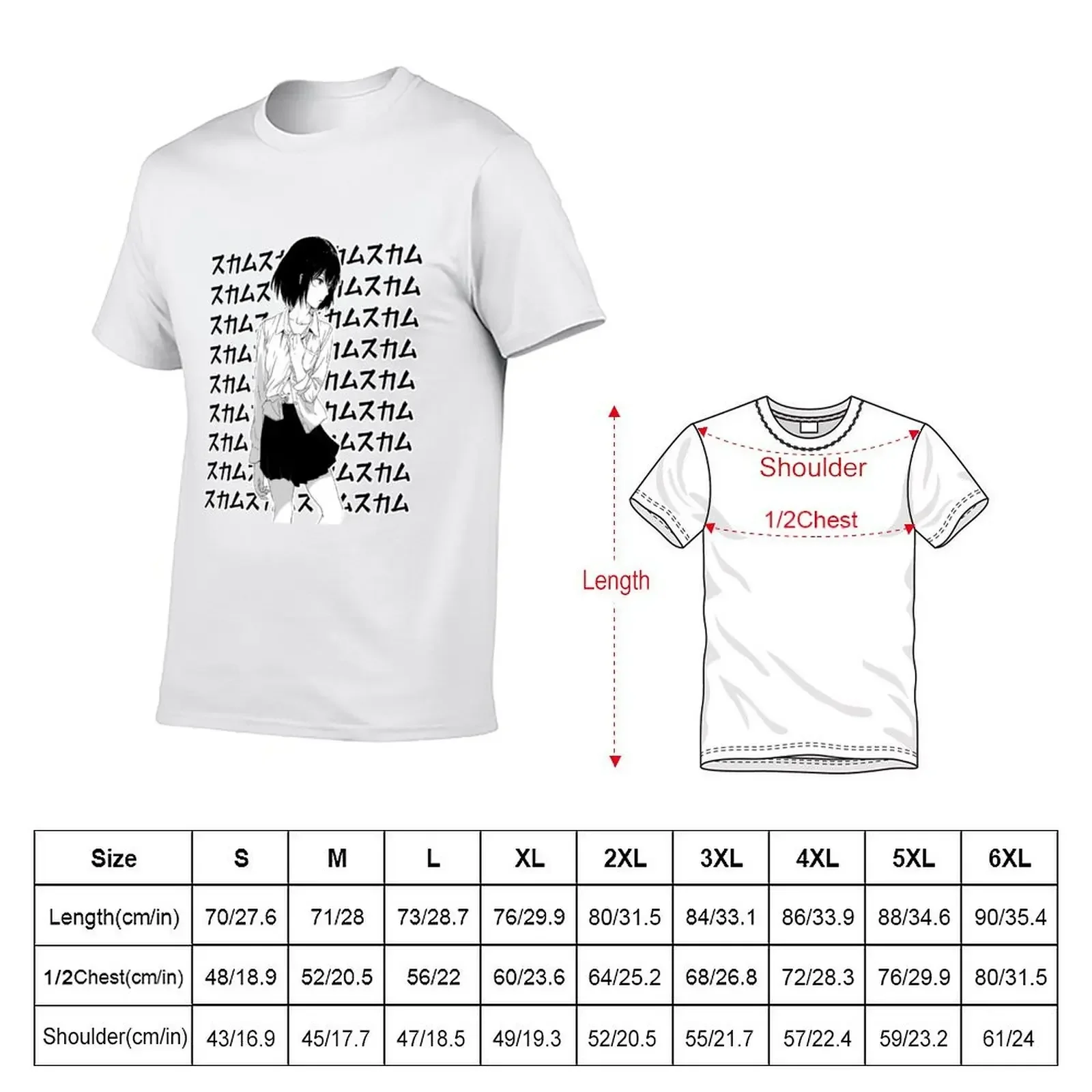 SCUM - AESTHETIC SAD ANIME JAPANESE T-Shirt baggy shirts new edition Aesthetic clothing rapper graphic tees Men's t-shirts