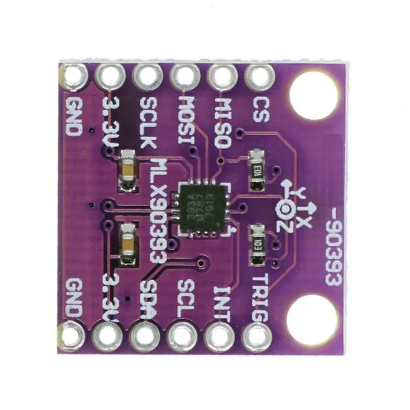 

1PCS MLX90393 three digital Hall sensors 3D position of the rotational angular displacement Sensor Board Contactless NEW