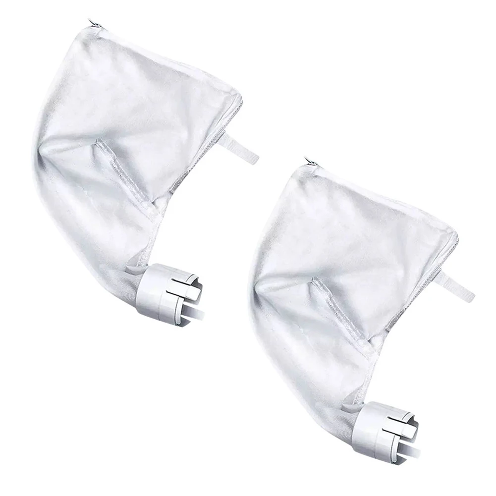 2pcs Mesh Filter Bag Set for Polaris 280 and 480 Suction Pool Cleaners With Extra Width Opening for Faster Debris Disposal