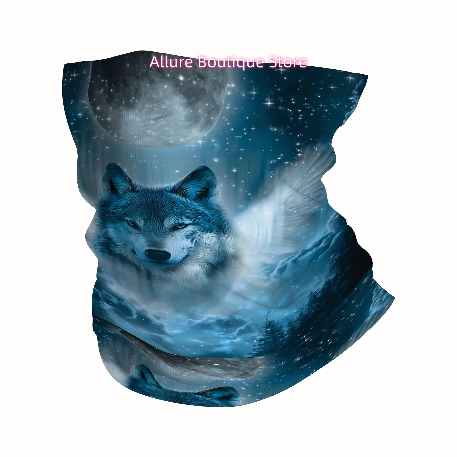 Wolf, Wings Print Scarf, Multi-Functional Mask And Neck Mask, Suitable for Outdoor And Unisex Headscarves, Family Gatherings, Ho