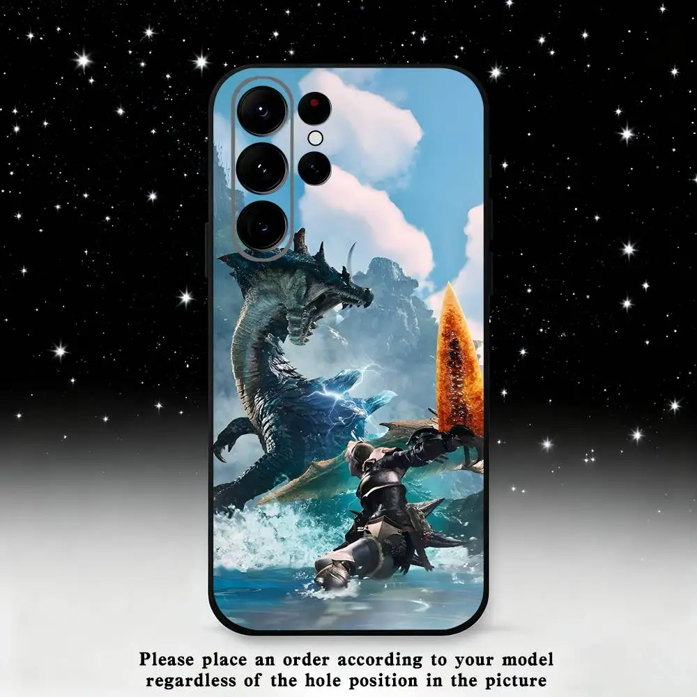 حافظة لهاتف سامسونج S25، S24 Ultra، S20، S30 plus، S22 plus، S23، S30 Ultra 5G من السيليكون الأسود