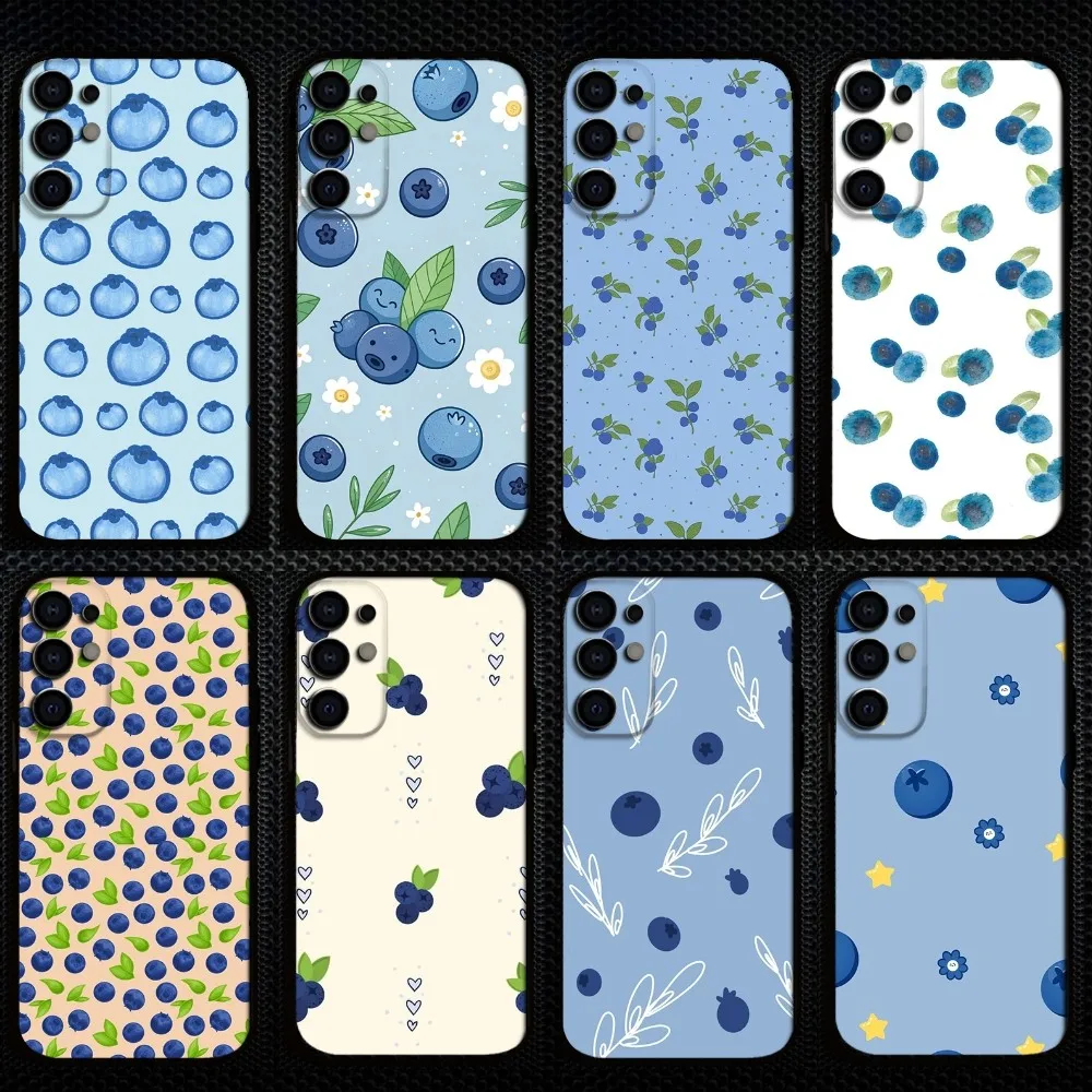 

Cute and Simple Blueberry Cartoon Phone Case For Samsung S25/S24/S23/S22/S21/S20/Plus,Fe,Lite/Others Black Cover