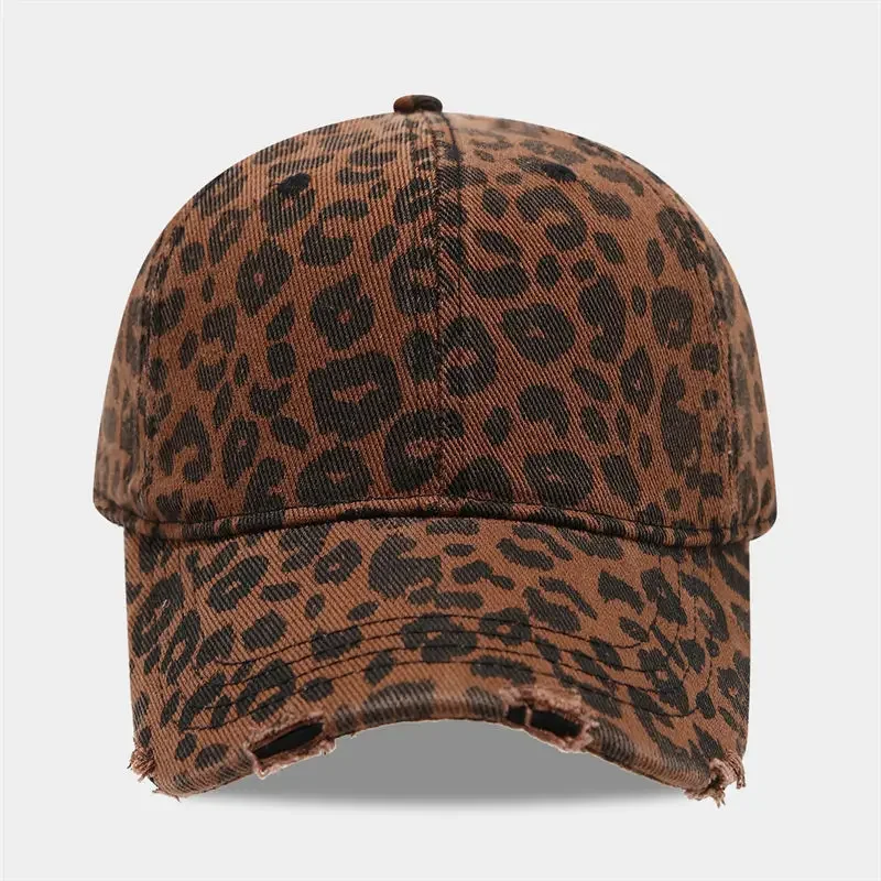 الربيع البوليستر ليوبارد طباعة Casquette قبعة بيسبول قابل للتعديل في الهواء الطلق Snapback القبعات للفتيات والنساء 63