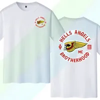 2024 Men T Shirt Casual Hells Angels 81 Support T-shirt Graphic Oversized Sports Tops Breathable Comfortable Streetwear S-3XL