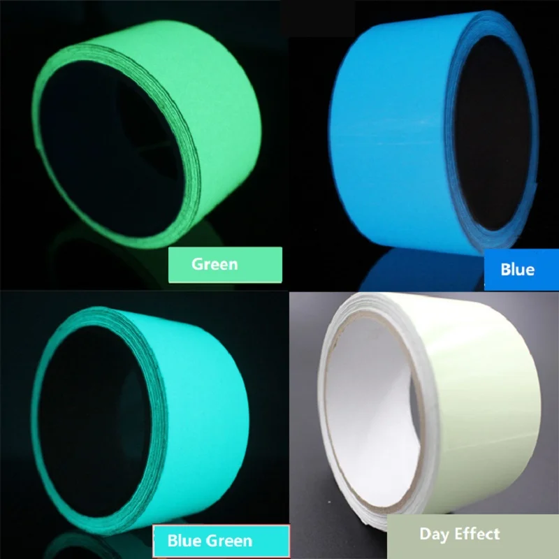 Nastro di sicurezza fluorescente luminoso autoadesivo da 2cm/ 3cm/ 4cm/ 5cm