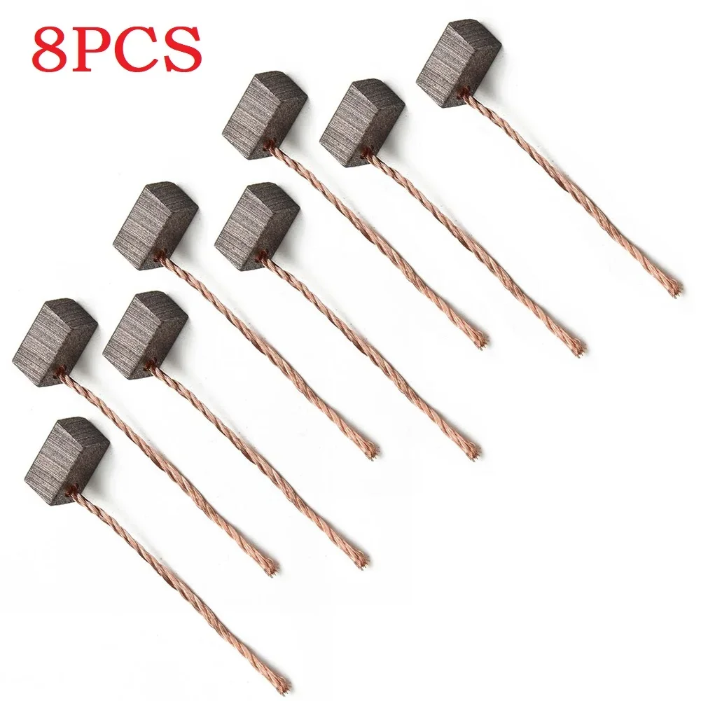 8pcs Carbon Brushes 6x6x10mm For Automotive Blower Motor Fan Motor Windshield Wiper Motor Casement Lift Motor Power Tools