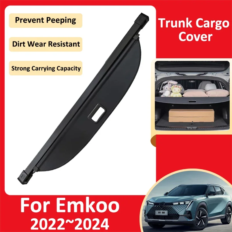 Car Trunk Curtain For Trumpchi GAC Emkoo 2022 2023 2024 Luggage Storage Adjustable  Partition Protective Cover Auto Accessories