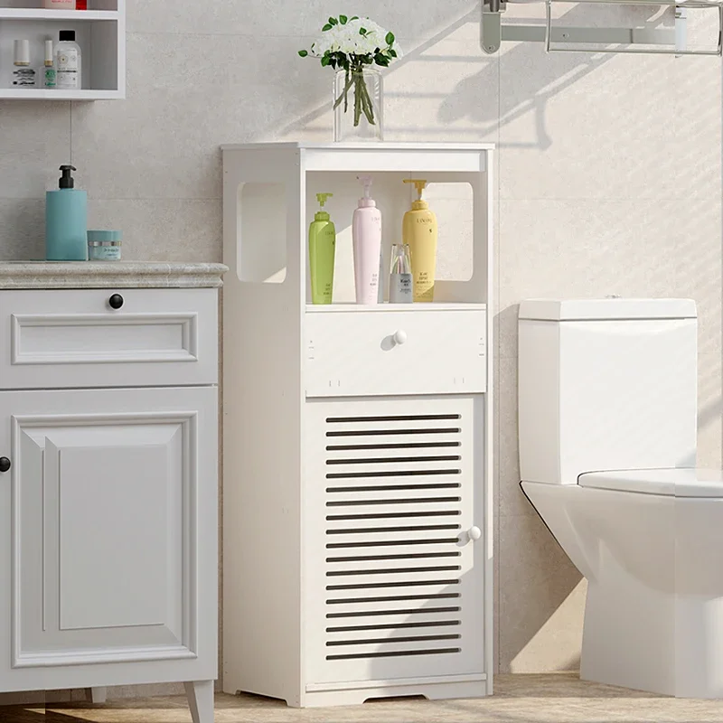 Toilet Shelf Floor-Type Washstand Side Clip Seam Storage Cabinet Bathroom Toilet Bath Supplies Locker