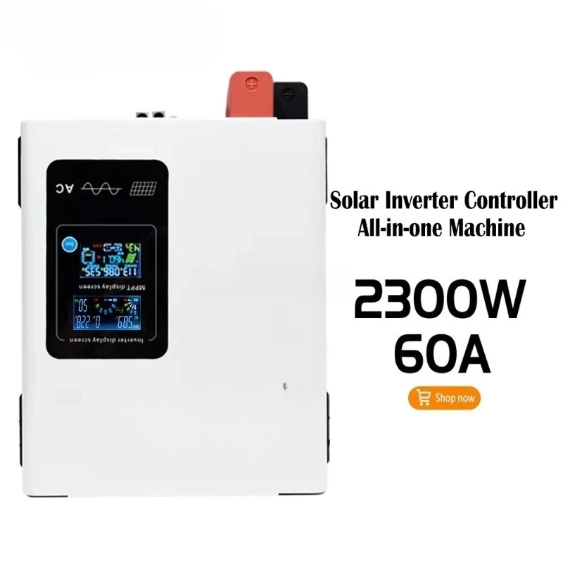 

2.3KW Smart Solar Power Inverter Dual Display Grid Hybrid MPPT 60A Charge Factory Price Solar Inverter with Fan