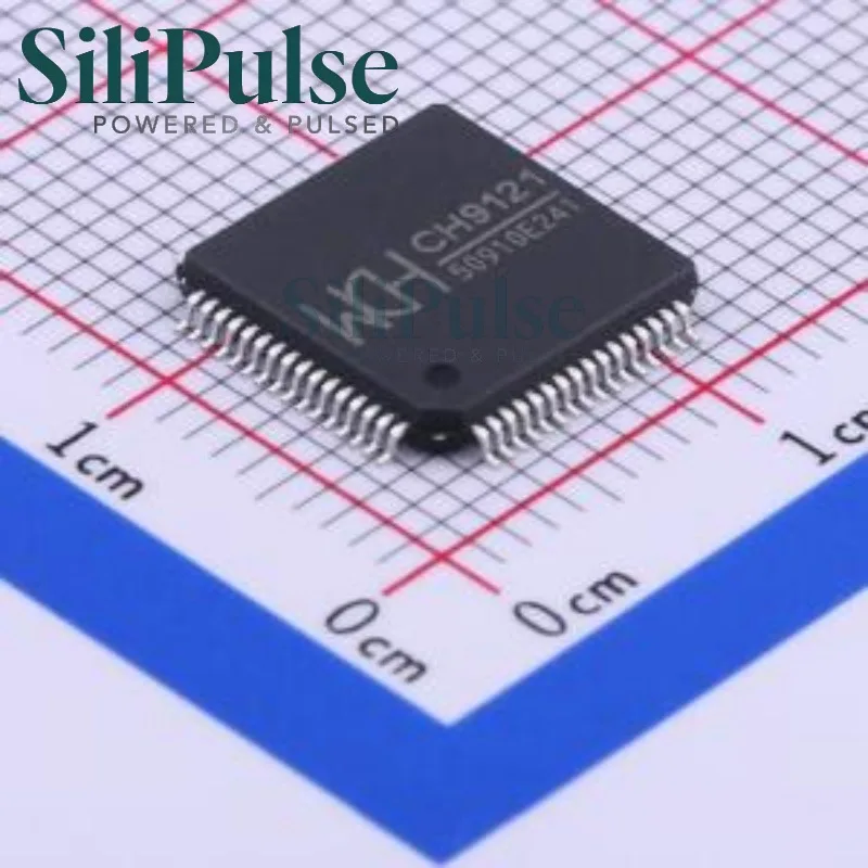 (5/10pcs) CH9121 LQFP-64M(10x10) 100% Original In Stock CH9121 10/100M MAC (PHY) IEEE802.3 TCP/IP CH9121A