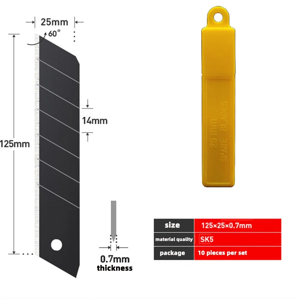 20pcs SK5 with hard steel sharp large all black graphic cutting blade, replacement blade, repairman, heavy-duty cutting blade