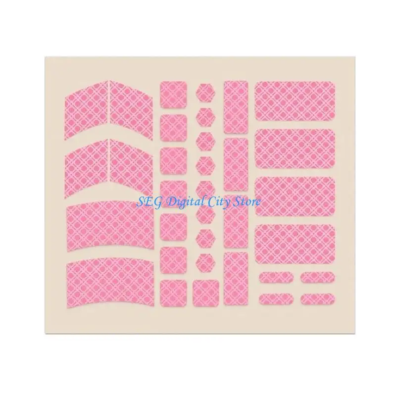 U75B 34Pcs Easy Installs Removable Silicone Grip Pad for Keyboards Mouse Controller Universal AntiSlip Surfaces