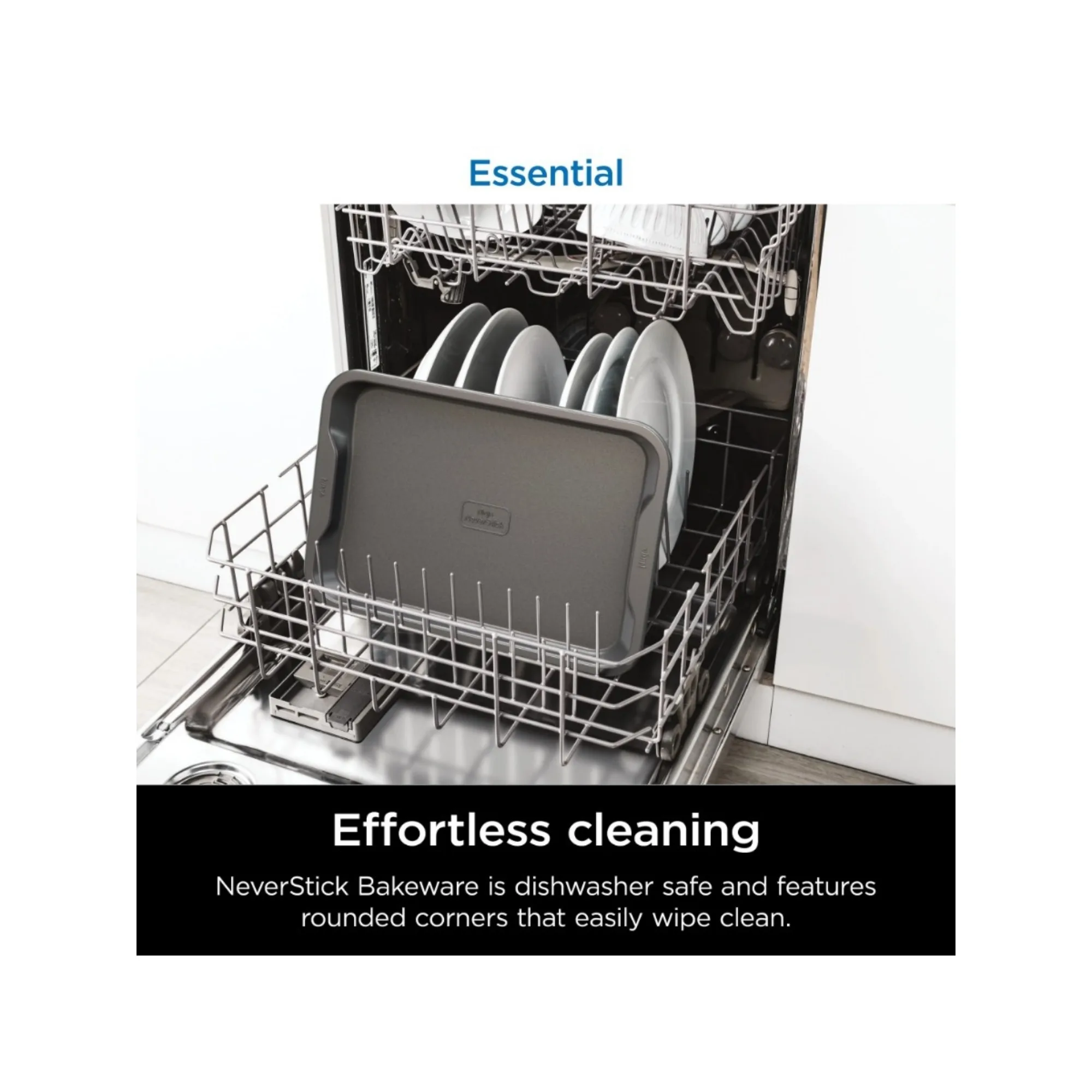 (عبوتان) ورق خبز نينجا نيفرستك الأساسي المصنوع من الفولاذ المطلي بالألمنيوم مقاس 9 × 13 بوصة