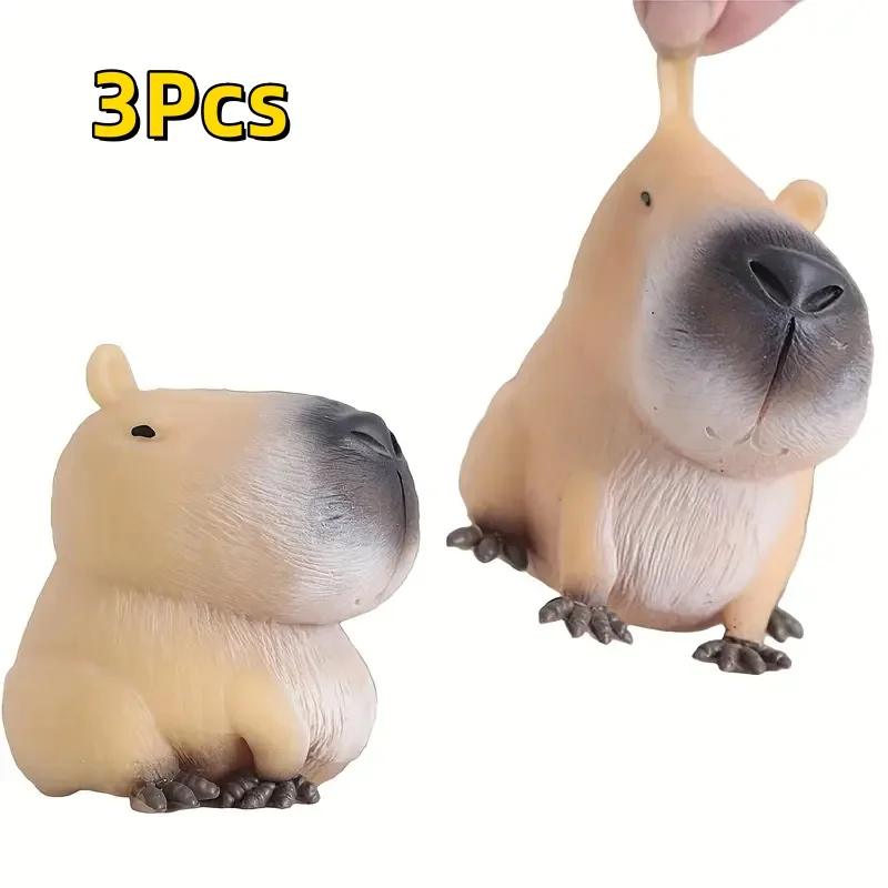 Squishy Leuke Capybara Knijpen Speelgoed Zacht Relax Animal Fidget voor Volwassenen Leuk Speelgoed Halloween Kerstvakantie Feestcadeaus
