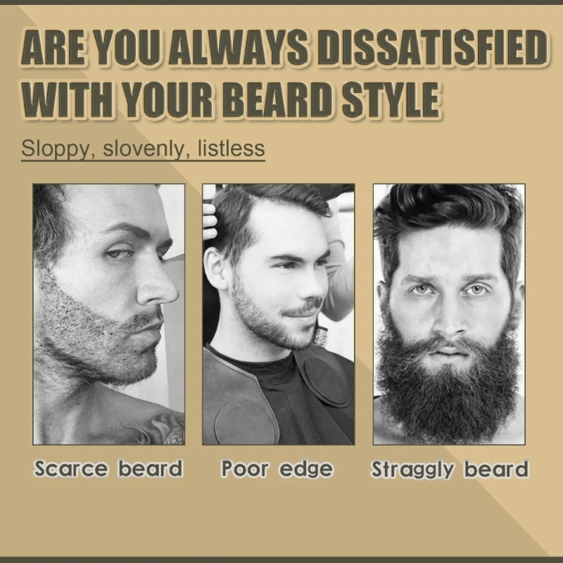 ฟิลเลอร์ดินสอเคราสำหรับผู้ชายพร้อมชุดแปรงกันน้ำกันเหงื่อติดทนนานธรรมชาติคิ้วหนวดเครา