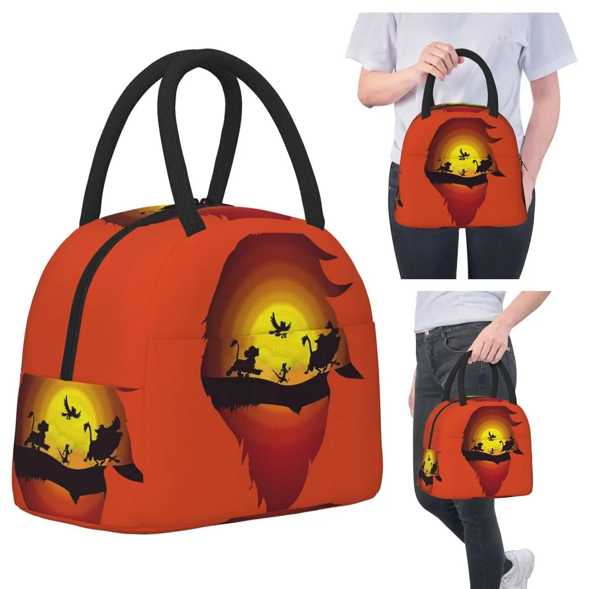 

Hakuna Matata Сумки для обеда Изолированная коробка для бенто Портативная сумка для обеда Многоразовые сумки для пикника Термосумка для женщин и детей Офис