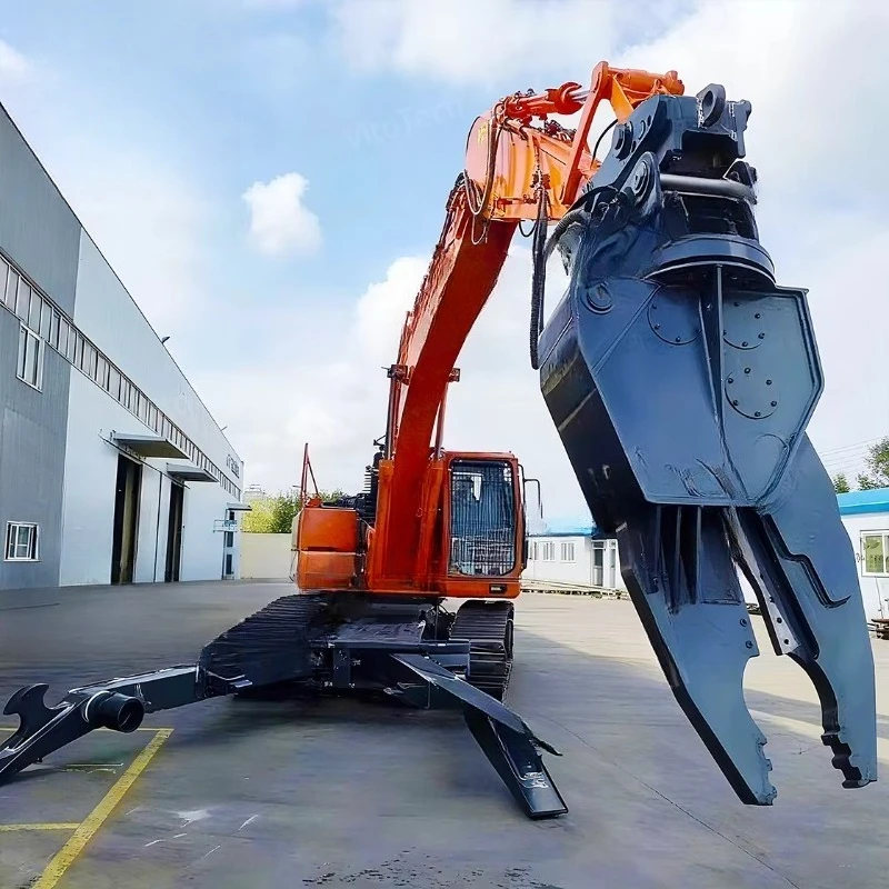 Hydraulic 360 Degree Rotating Car Dismantle Shear with Motor for 12-15Ton Excavator Scrap Metal Cutting Tool