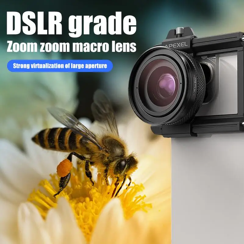 

New External Mobile Phone Lens Macro Zoom Close-Up Magnifying Glass Outdoor Professional Optical Photography Camping Instrument