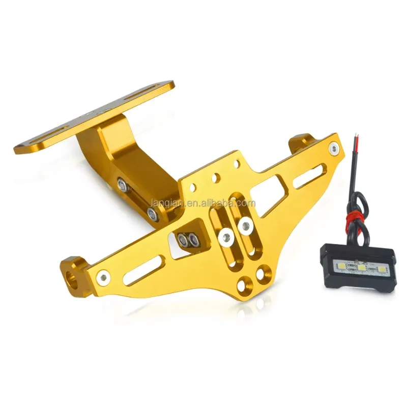 Motorcycle Accessories License Number Plate Holder LED License Plate Bracket For Dorsoduro 750 2007‑2016