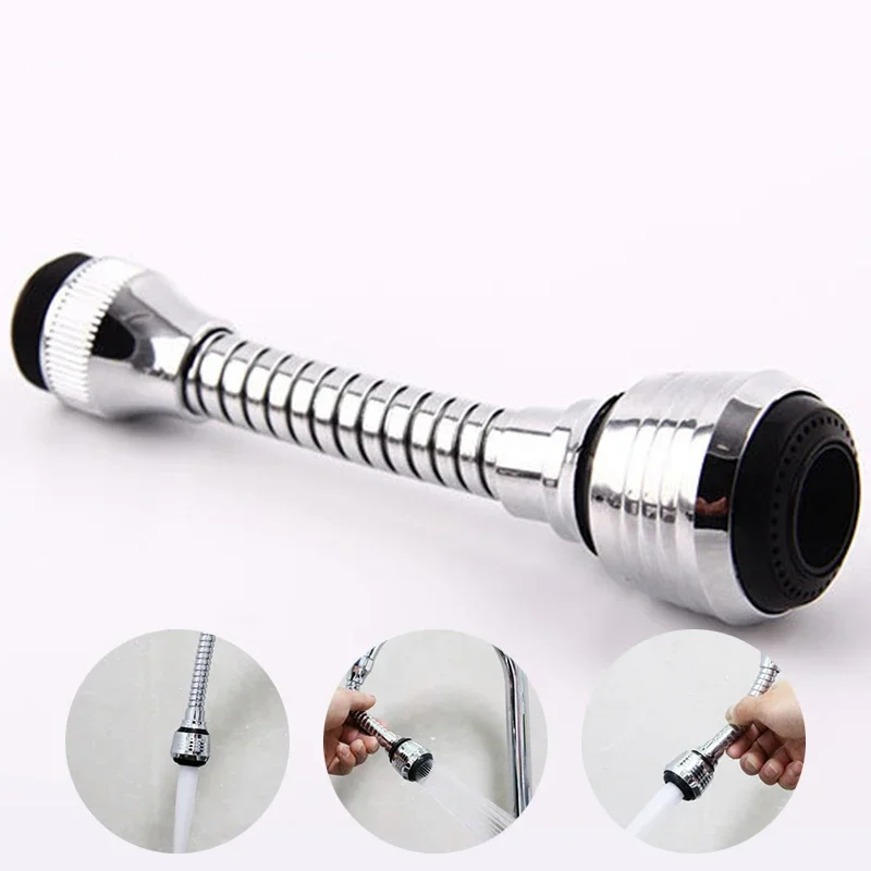 360 Rotate Water Tap Bubbler Extender Kitchen Faucet Nozzle Aerator ABS Water Saving Filter Spout Connector Bathroom Shower Head