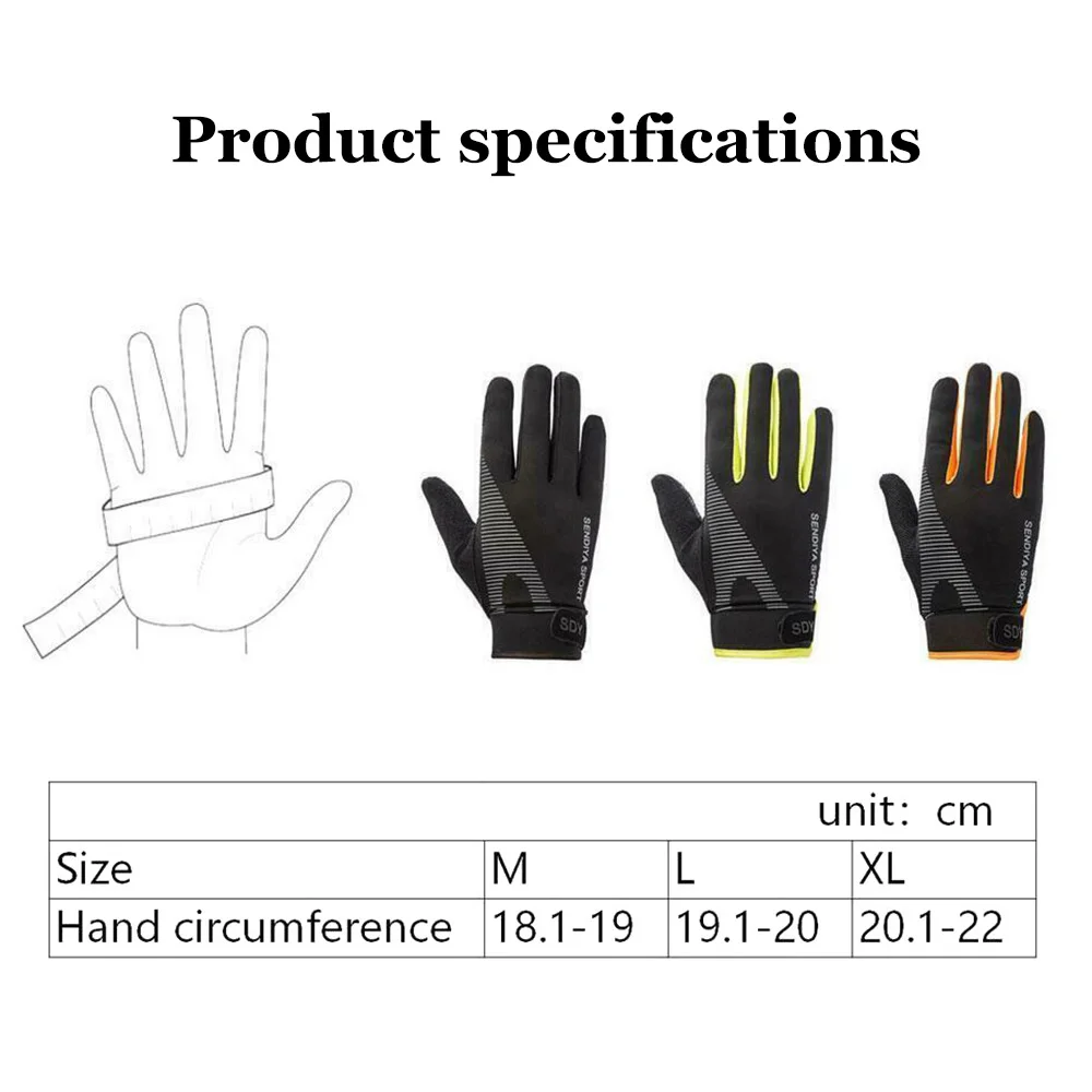 Anti-Slip Cycling Gloves TouchScreen Bike Gloves Sports Shockproof Mountain Road Full Finger Breathable Glove for Men Woman