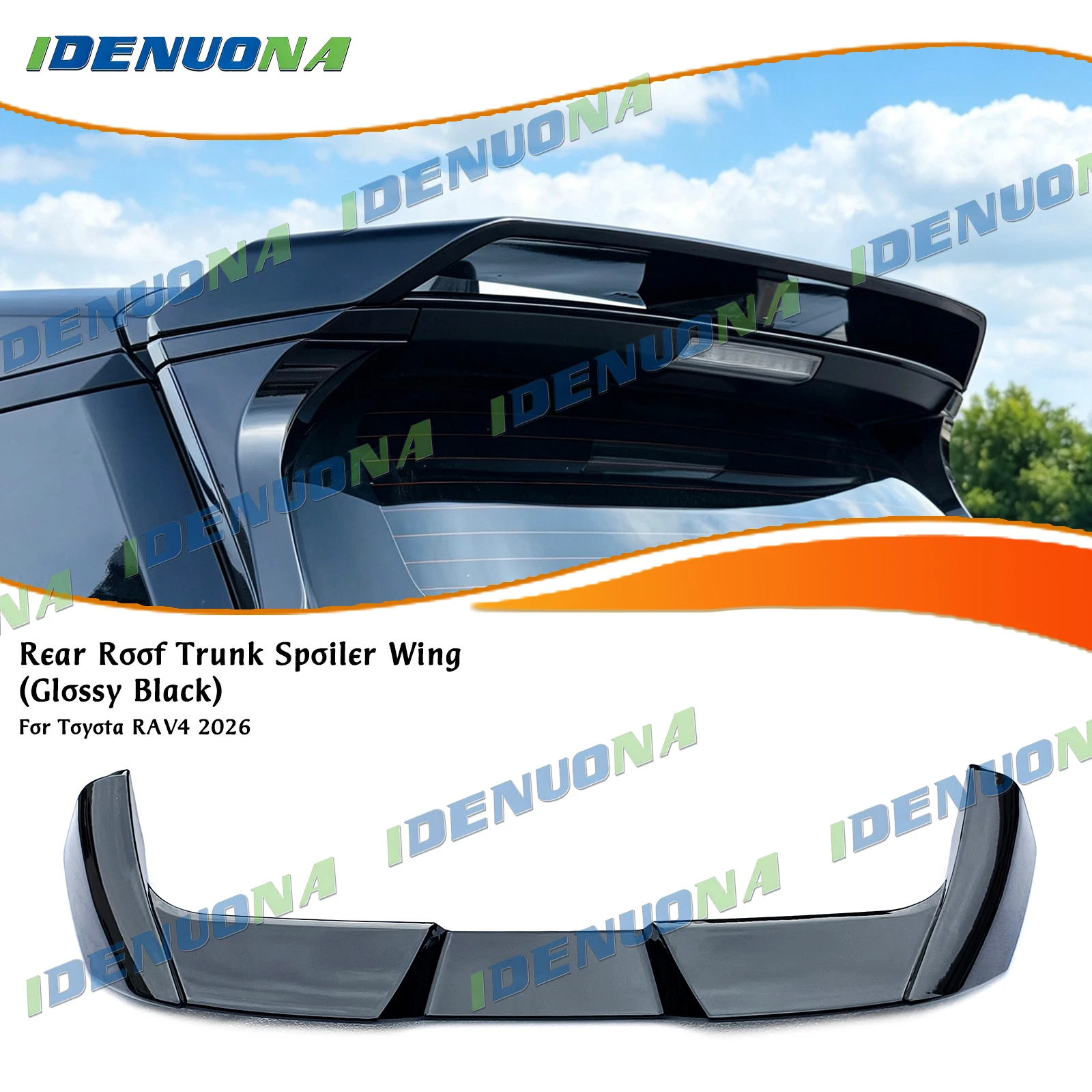 

For Toyota RAV4 2026 Roof Spoiler Rear Trunk Wing Tail Upper Lip