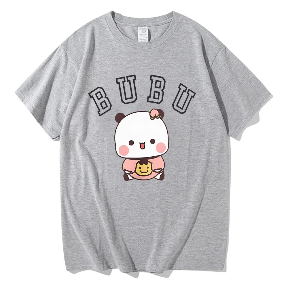 Bubu Dudu Panda Bear T-shirts Short Sleeve Summer Women/Men Tee-shirt Cartoon Kawaii Graphic Printing Tshirts Casual Girls Tees