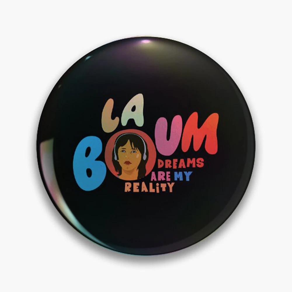 La Boum - A Classic 80s French Teen Film Pin Holographic Star Heart Pin Brooches Laminated Button Fashion Accessory