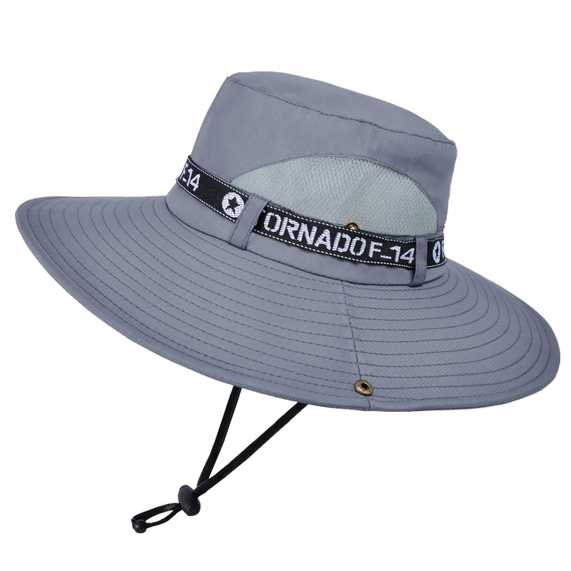 

Summer UPF50+ Sun Hat For Women Men Breathable Mesh Hiking Fishing Hat Wide Brim Boonie Bucket Hat Outdoor Anti UV Panama Caps