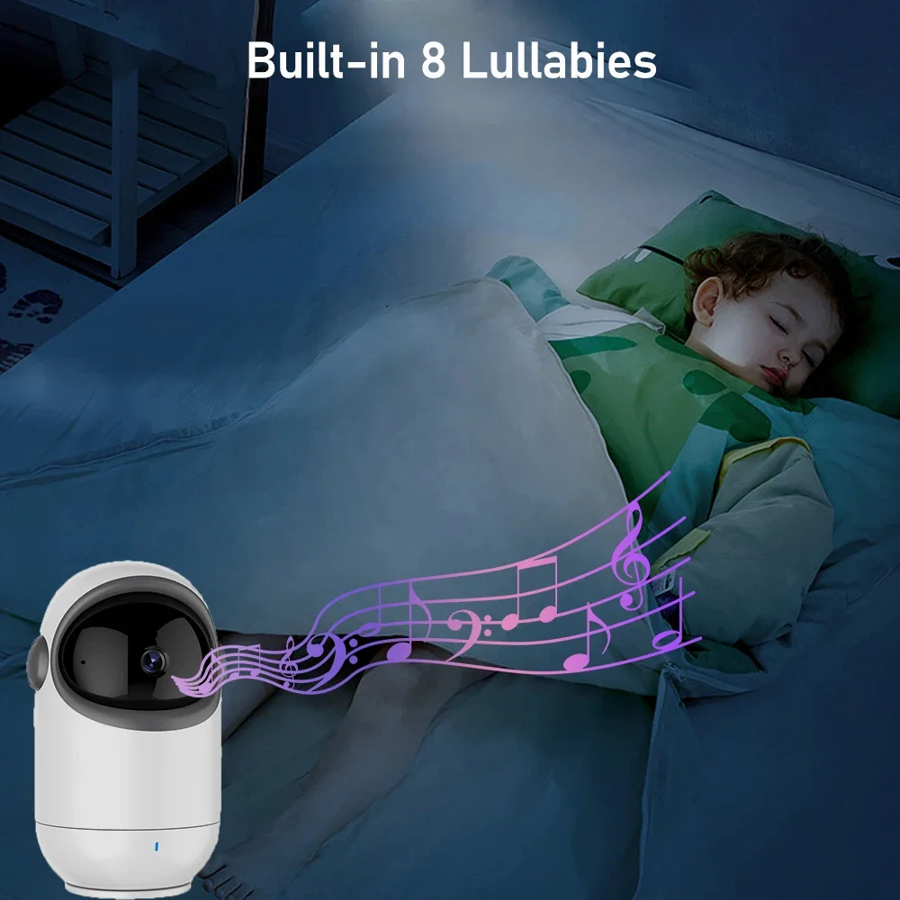 VB801 Video Baby Monitor with Pan Tilt Camera Indoor 4.3 Inch 2.4G Wireless Two Way Audio Night Vision Security Cam Babysitter