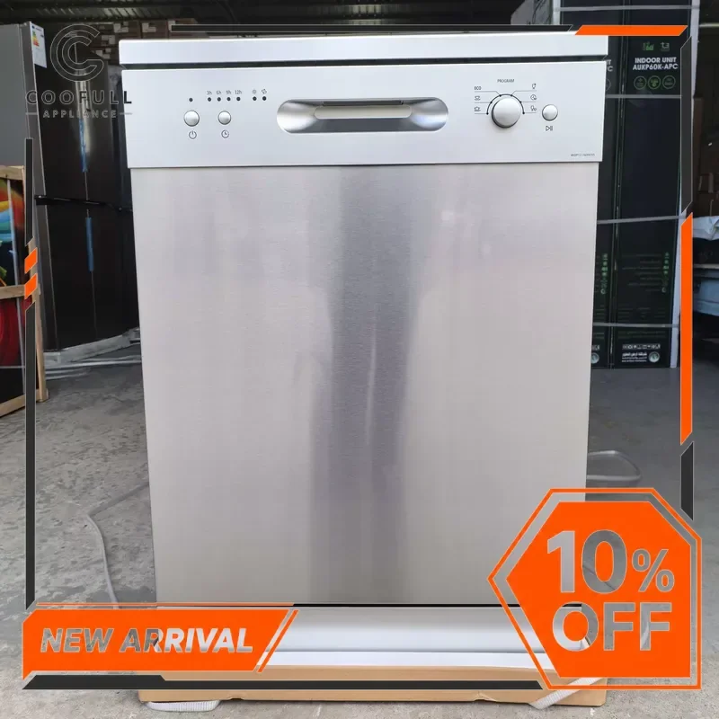 12 Sets Silver Stainless Steel Dishwasher EU Standard A++ 90min Quick Clean Standalone 220V Kitchen Appliance Home Use