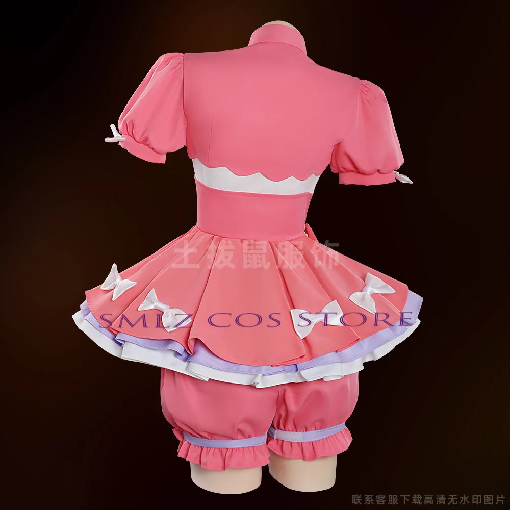 Lily Barrier Cosplay Traje para Mulheres, Identidade do Jogo V, Líder de Torcida, Uniforme de Menina Coelho, Vestido Rosa, Roupa de Festa, Peruca