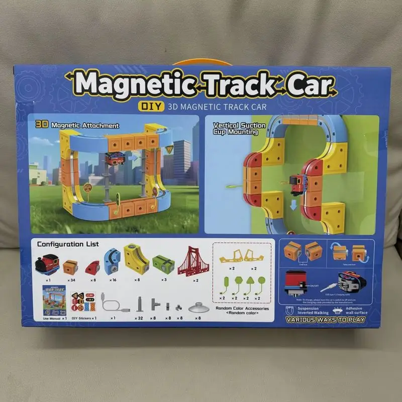 Nieuwe magnetische bouwsteen treinwagon - stuurpen educatief constructiespeelgoed voor kinderen, ontwikkelingsleercadeau Montessori speelgoed