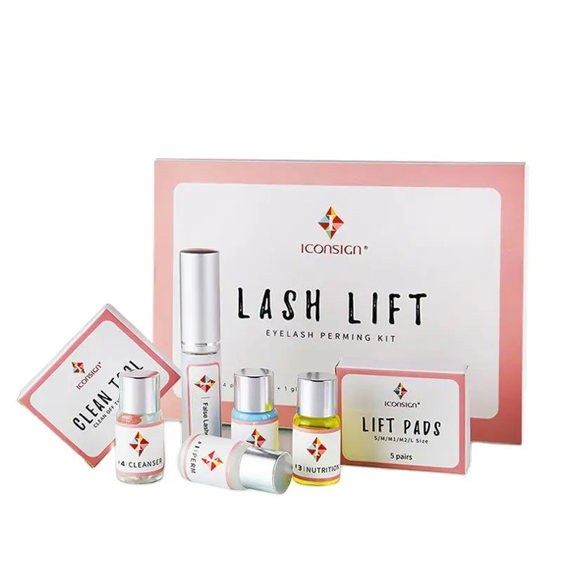 Lash Lift Kit and Eyelash Eyebrow Dye Tint Combination Lifting Eyelashes Perm Eye Makeup Set with Lift Pads and Clean Tools