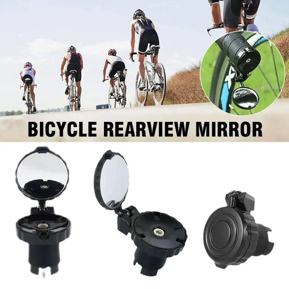 Bicycle Rearview Mirror Adjustable Rotate Cycling Handlebar Led Warning Light Rear View Mirrors for MTB Road Bike Accessories