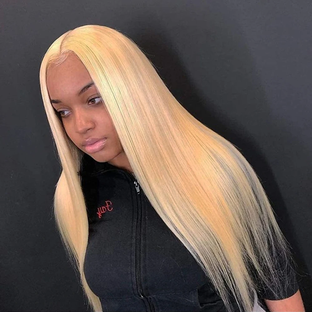 

36-дюймовые прямые светлые парики из натуральных волос 613 с кружевной передней частью 13x4, HD-парики с кружевной передней частью, предварительно выщипанные, для женщин