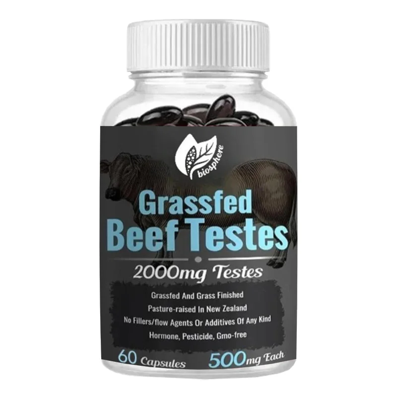 Grass Fed Beef Testicles, A Nutritious Visceral Supplement Designed for Daily Healthy Individuals, 60 Capsules