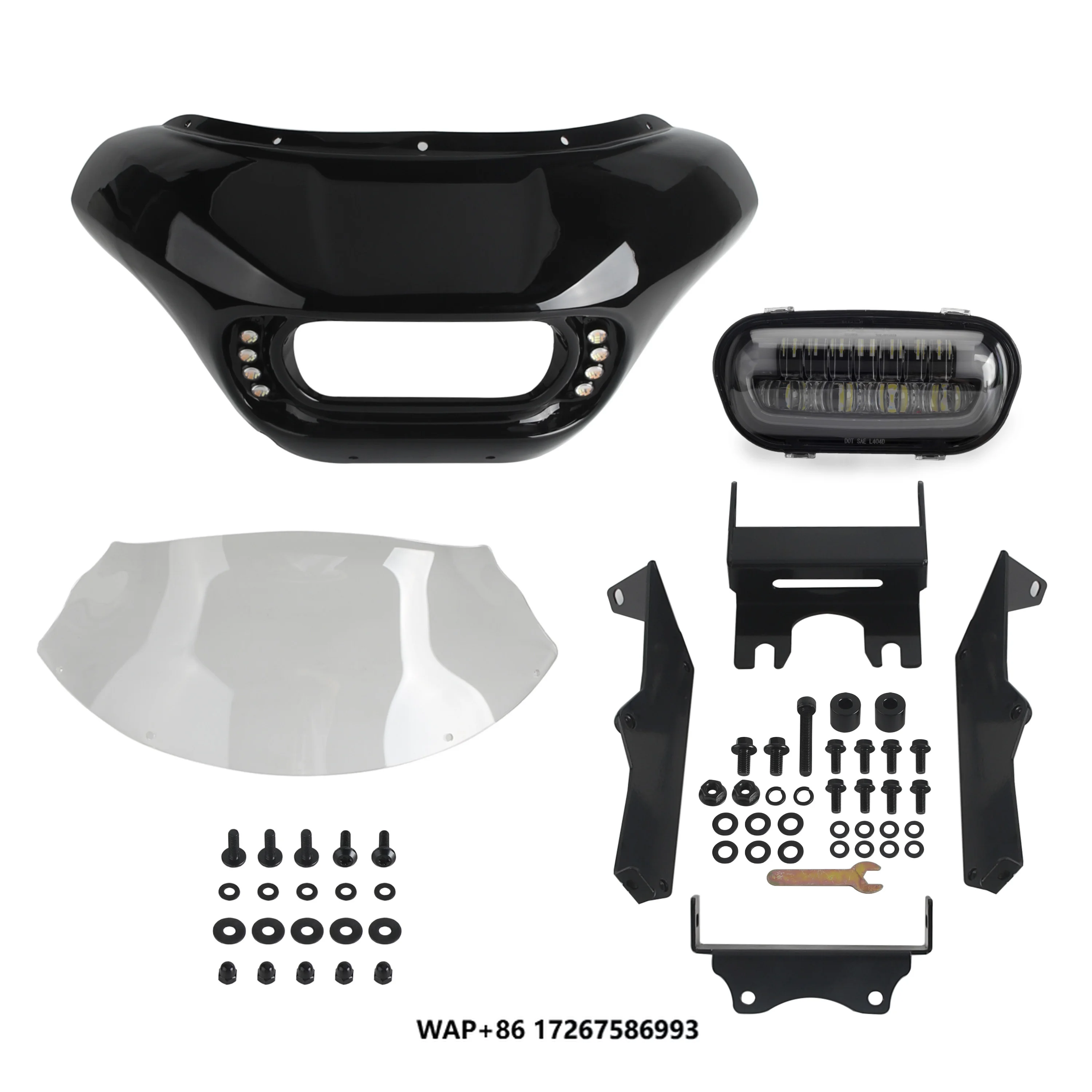 

Motorcycle Headlight Fairing for Harley Softail M8 Low Rider S 114/117 FXLRS 2020-2025|DRL+Turn Signals/9'' Shield