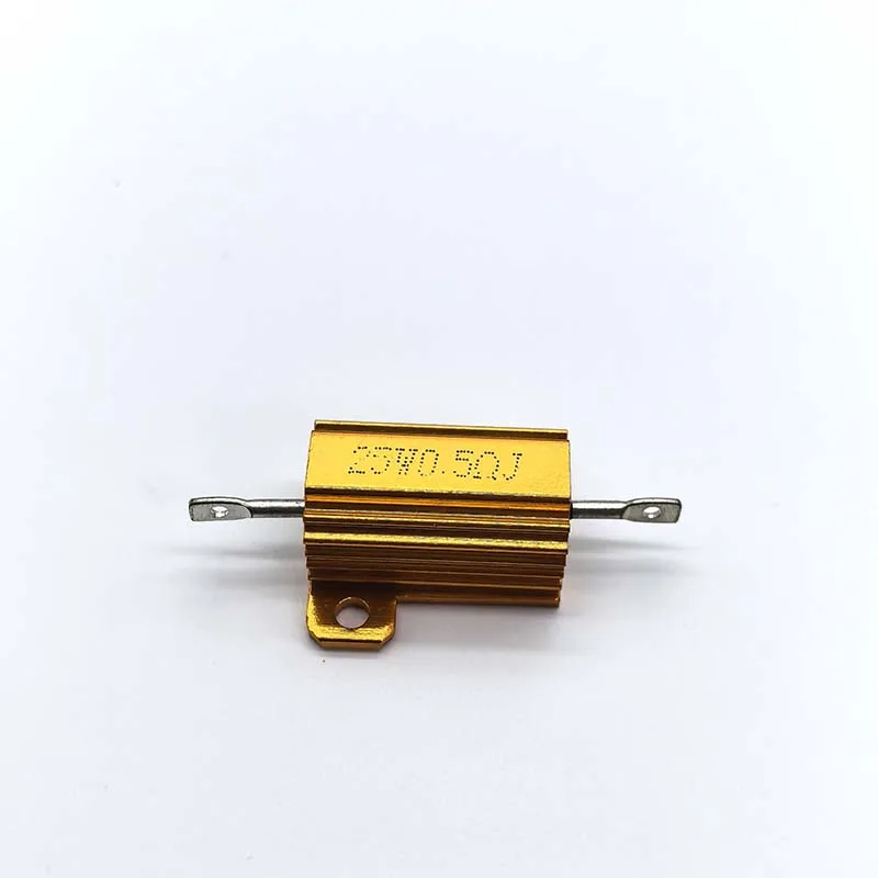 1 unidad 25W RX24 carcasa de Metal de potencia de aluminio resistencia bobinada 0,01 ~ 30K 0,1 0,5 1 2 3 5 6 8 10 100 150 200 300 500 1K ohm