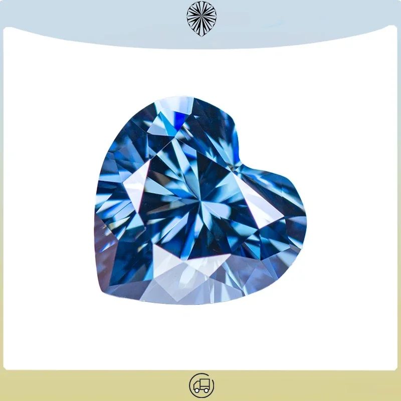 

Moissanite Natural Royal Blue Color Heart Cut VVS1 for Gemstone Jewels Material for Pendants and Earrings WIith GRA Certificate