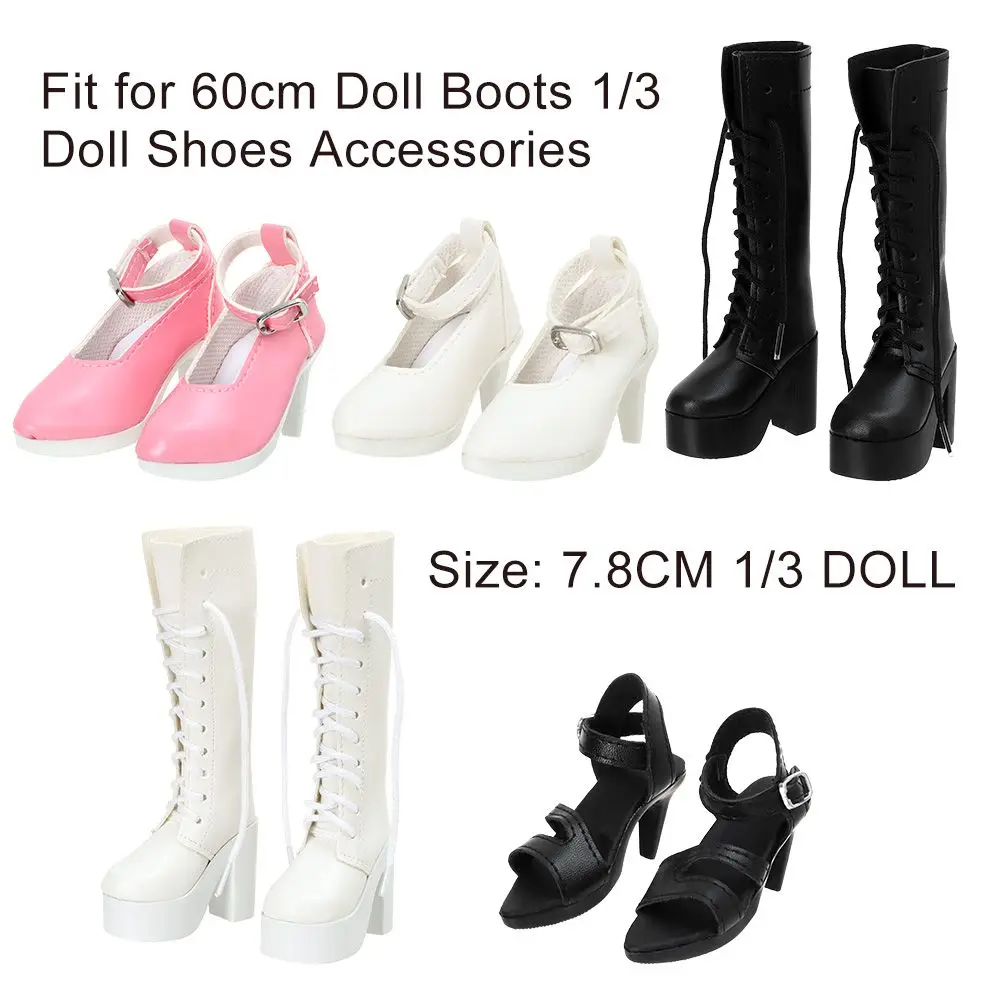 1 par de Mini botas de cuero PU de 7,8 CM, zapatos para muñeca BJD 1/3, accesorios de juguete hechos a mano, bonitos zapatos para muñecas, juguetes para niños, regalos de cumpleaños