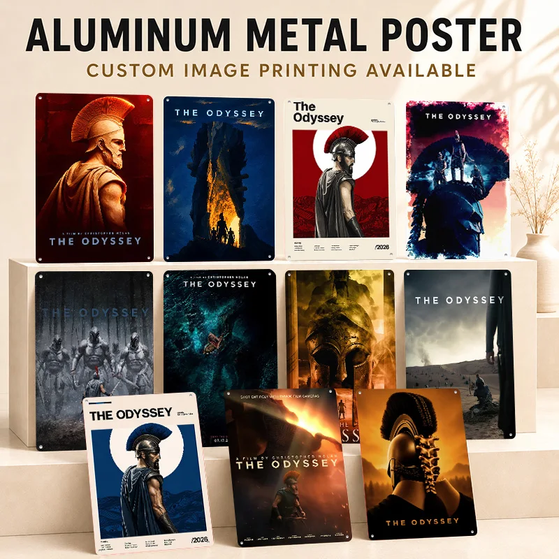 The Odyssey Printed Posters Personalized Metal Sign Classic Storytelling Style Wall Art Ideal For Media Room Hallway And Viewers