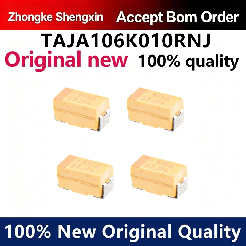 （5pcs-100pcs）Surface mount tantalum capacitor 3216A/1206 10UF 10V Type A TAJA106K010RNJ 106A ± 10%