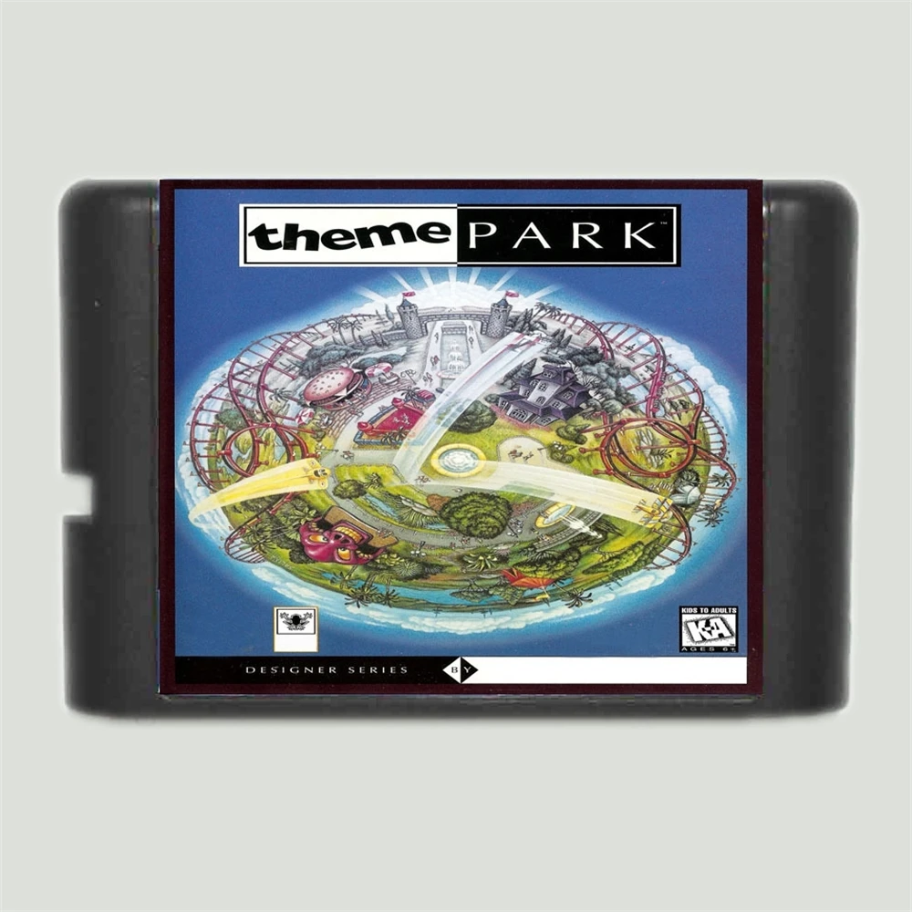 Theme Park Region Free 16Bit MD Game Card For Sega Mega Drive For Genesis