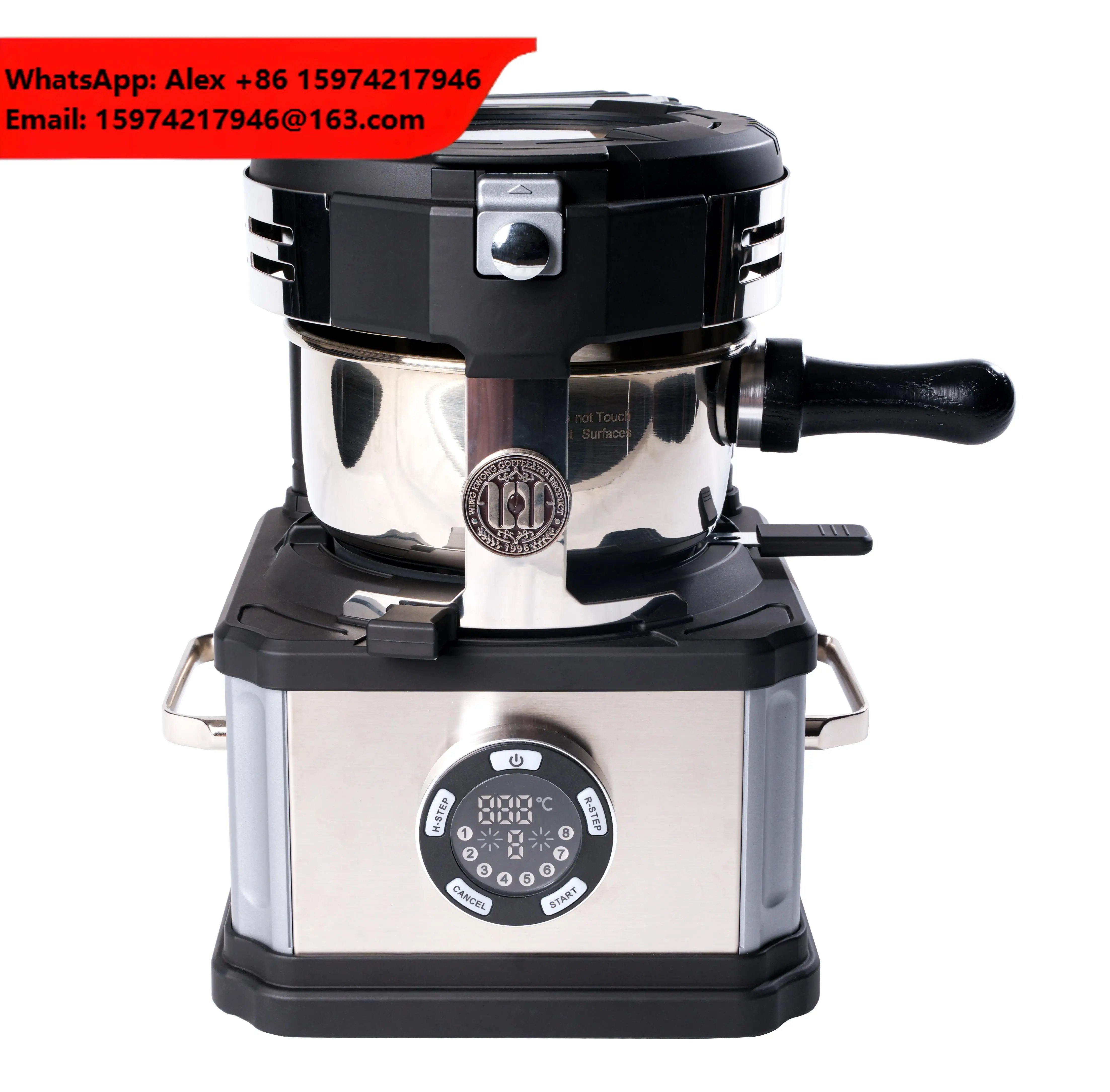 Quiet One-Touch Home & Boutique Use Artisan Coffee Roaster Electric With Stainless Steel Housing Shell Separation