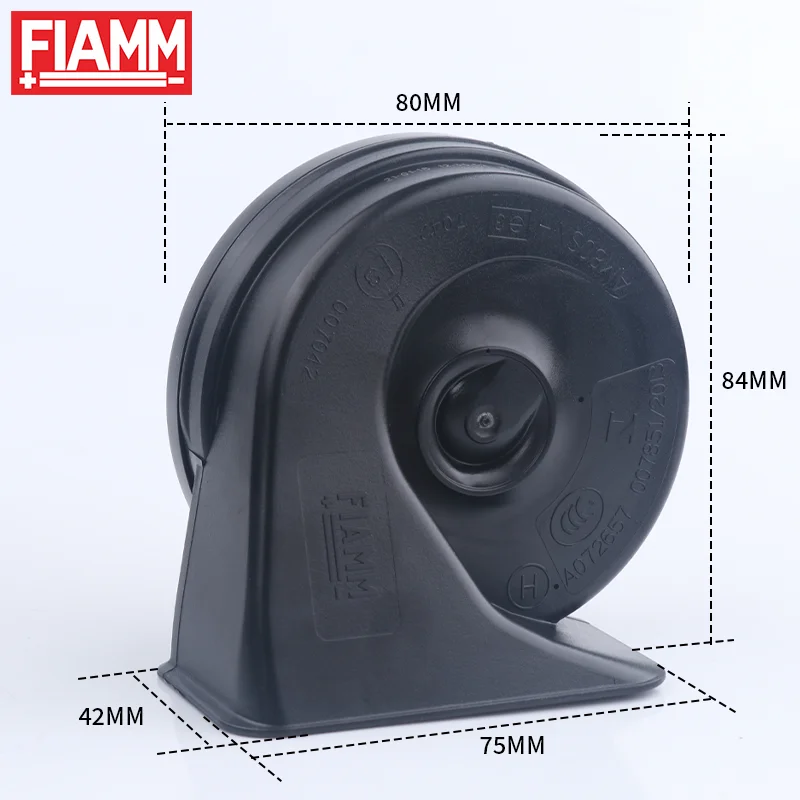 FIAMM 트럼펫 혼, 자동차 일반 410 510Hz 디스크, AM80SX, 방수 자동 달팽이 혼 휘슬 베이스 스피커, 12V, 2 개