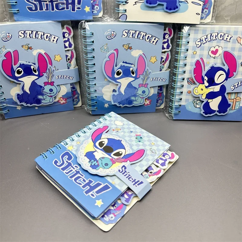 Random 1 Pcs New Disney Stitch Children\'s Gift Creative Cartoon Student Stationery Portable Coil Notebook with Ballpoint Pen Set